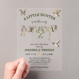 Invitaciones Acrílicas Hunting Boy Baby Shower 