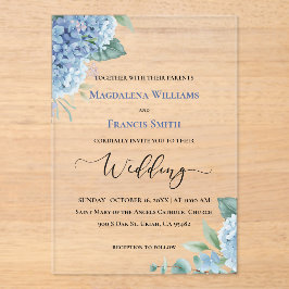 Invitaciones Acrílicas Hydrangea watercolor | wedding