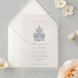 Invitaciones Acrílicas Iglesia minimalista Venue I Boda barroca