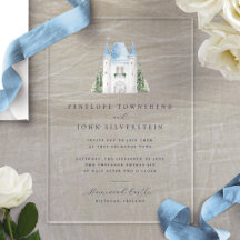 Ilustración de Boda de Castillo con Acuarela Román