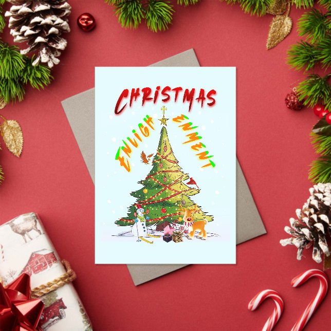 Invitaciones Acrílicas Ilustración de navidades (Insitu (Vacaciones))