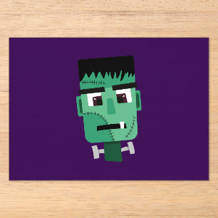 Invitaciones Acrílicas Ilustración del Monstruo de Frankenstein