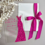 Invitaciones Acrílicas Impresionante vestido rosa 50° fiesta de cumpleaño<br><div class="desc">Espectacular vestimenta rosa 50º cumpleaños Invitaciones acrílicas Ver muchas más variaciones en nuestra colección a continuación</div>