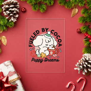 Invitaciones Acrílicas Impulsado por cacao y sueños de cachorros – Hermos