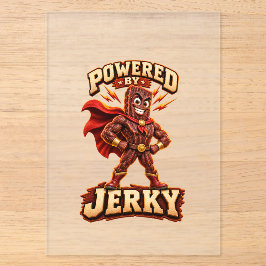 Invitaciones Acrílicas Impulsado por Jerky Superhero