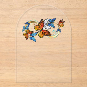 Invitaciones Acrílicas Infinidad de Mariposas Monarca