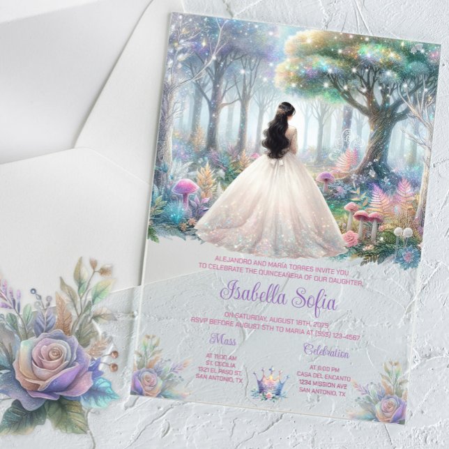 Invitaciones Acrílicas Jardín encantado Quinceañera (Subido por el creador)