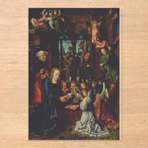 Invitaciones Acrílicas La adoración del Niño Jesús