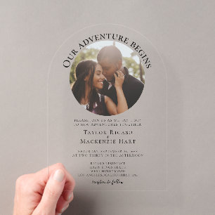 Invitaciones Acrílicas La aventura de la foto personalizada comienza con