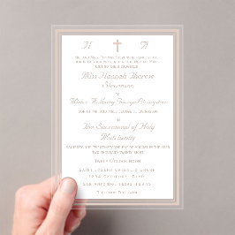 Invitaciones Acrílicas La Boda Católica Refinada
