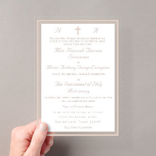 Invitaciones Acrílicas La Boda Católica Refinada