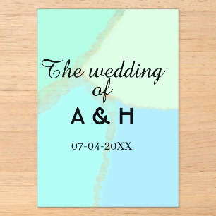 Invitaciones Acrílicas La boda de la letra inicial del nombre de la parej