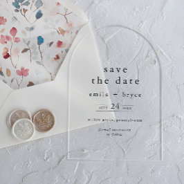 Invitaciones Acrílicas La boda única en el arco moderno de EMELIA salva l