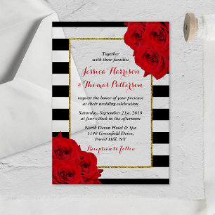 Invitaciones Acrílicas La Colección de Boda Chic Moderna de Lujo - Rosas
