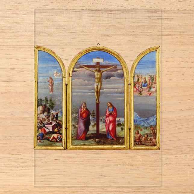 Invitaciones Acrílicas La Crucifixión de Francesco Granacci (Anverso)