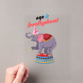 Invitaciones Acrílicas La edad es Irrelefante
