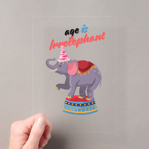Invitaciones Acrílicas La edad es Irrelefante