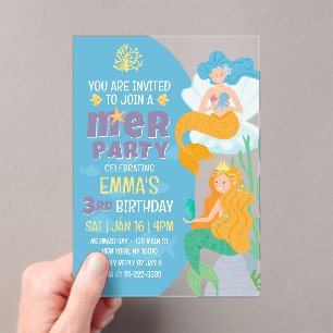 Invitaciones Acrílicas La fiesta de cumpleaños de una sirvienta moderna y