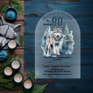 Invitaciones Acrílicas La fiesta de cumpleaños número 80 del líder de nue