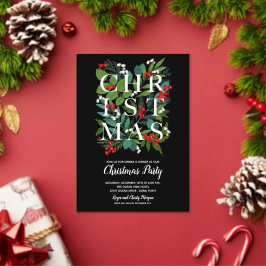 Invitaciones Acrílicas La vegetación de los NAVIDADES elegantes