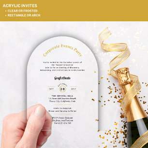 Invitaciones Acrílicas Lanzamiento de Producto Acrílico Transparente Even