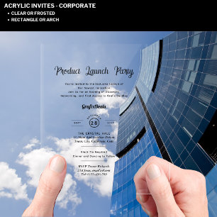 Invitaciones Acrílicas Lanzamiento de Producto Acrílico Transparente Even