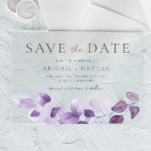 Lavender Morado Salto Boda Salvar La Fecha