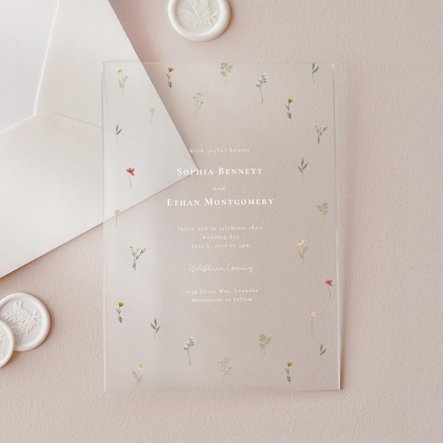 Invitaciones Acrílicas Leander Wildflower Boda (Subido por el creador)