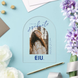 Invitaciones Acrílicas Letra de bloque de EIU