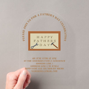 Invitaciones Acrílicas Letrero de Madera Día del Padre Personalizado
