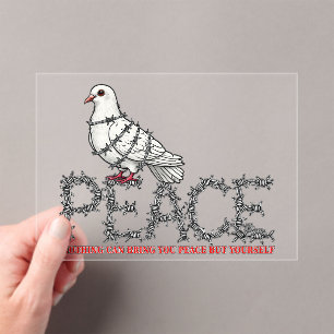 Invitaciones Acrílicas Libertad y paz