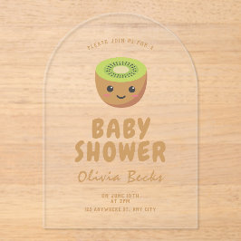 Invitaciones Acrílicas Little Cutie Kiwi Baby Shower