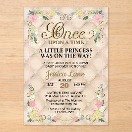 Invitaciones Acrílicas Little Princess Is On The Way Girl Baby Shower