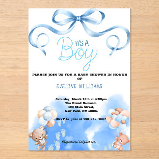 Invitaciones Acrílicas LittleBOY