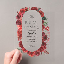 Lluvia de Regalos Floral Roja para la Novia