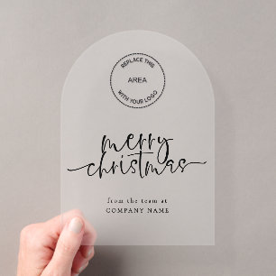 Invitaciones Acrílicas Logotipo de la empresa Feliz Navidad Felicitacione