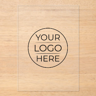 Invitaciones Acrílicas Logotipo de Marca de Negocio Moderno