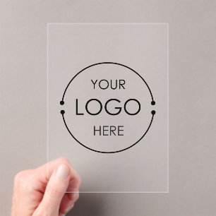 Invitaciones Acrílicas Logotipo Empresarial Moderno Minimalista Corporati