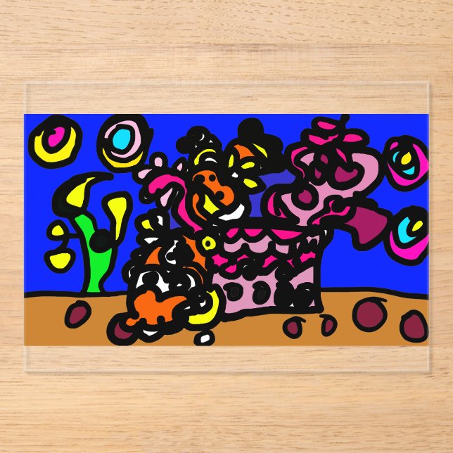 Invitaciones Acrílicas Los peces payaso aman  (Anverso)