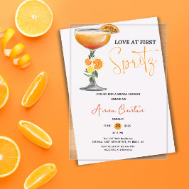Invitaciones Acrílicas Love at First Spritz Bridal Shower Cocktail Drink