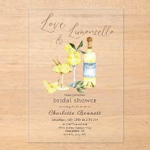 Invitaciones Acrílicas Love Limoncello Cocktail Bridal Shower