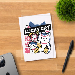 Invitaciones Acrílicas Lucky Cat Maneki Neko – Japanese Fortune Cat 