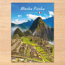 Invitaciones Acrílicas Machu Picchu, Perú - Ruinas de la Ciudadela Inca