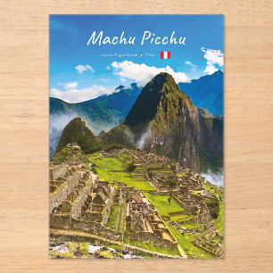 Invitaciones Acrílicas Machu Picchu, Perú - Ruinas de la Ciudadela Inca
