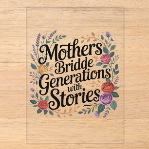 Invitaciones Acrílicas Madres unen generaciones con historias