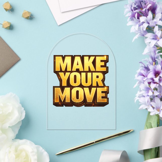 Invitaciones Acrílicas Make Your Move (Insitu (Boda))