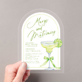 Invitaciones Acrílicas Marcas Modernas Y Ducha De Matrimonio