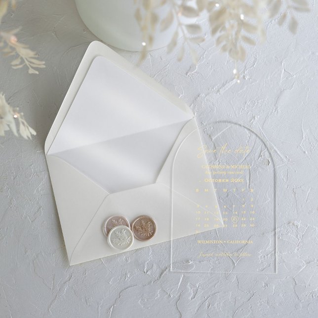 Invitaciones Acrílicas Marco de tira de Boda de calendario Guardar la fec (Subido por el creador)