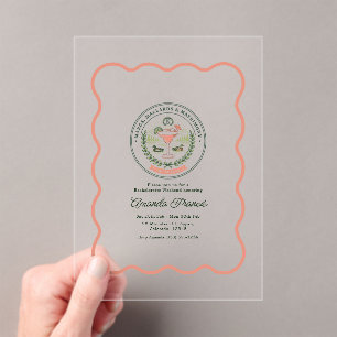 Invitaciones Acrílicas Margs Mallards y Matrimonio Lago Despedida de Solt