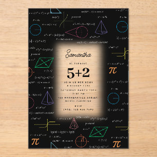 Invitaciones Acrílicas Matemáticas Ecuaciones matemáticas Fórmulas matemá